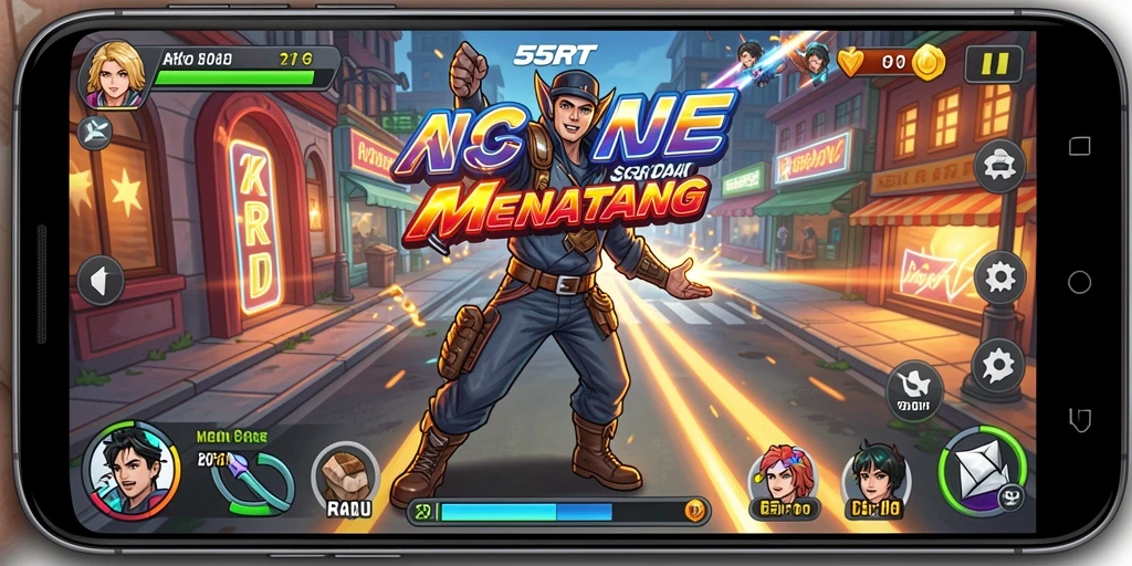 Tampilan gameplay seru dan menggugah selera di 55RT.