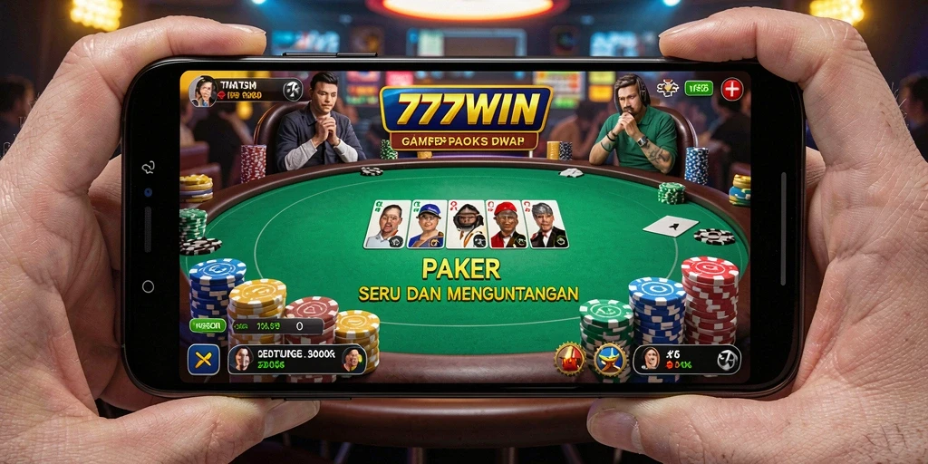 Screenshot utama 777WIN menampilkan gameplay Poker yang seru.
