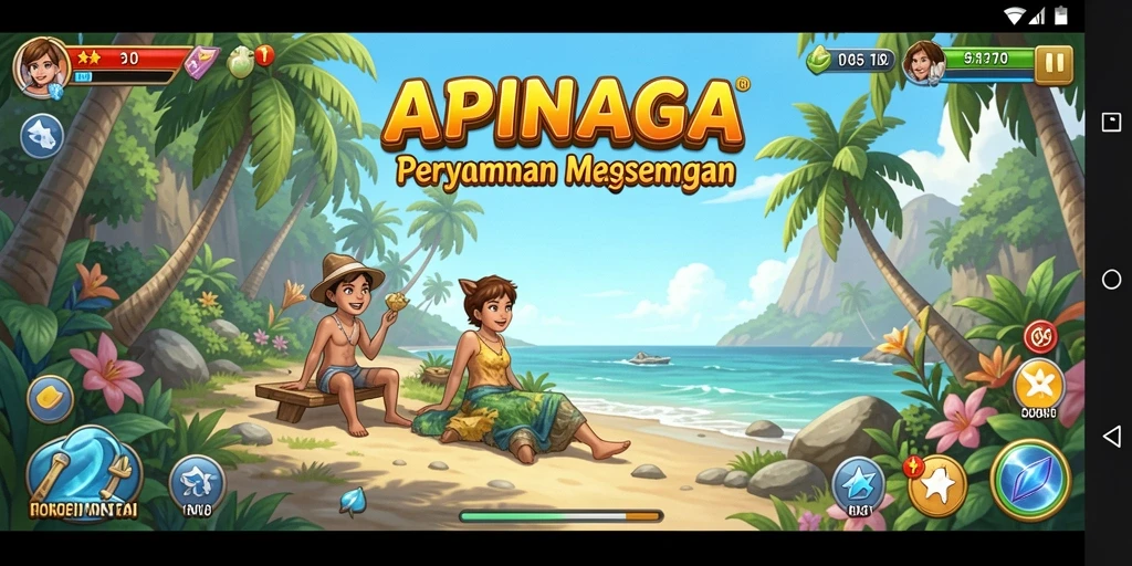Gameplay seru dan penuh warna di APINAGA.