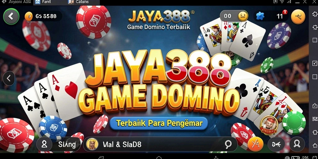 Screenshot JAYA388 menampilkan gameplay menarik di meja domino.