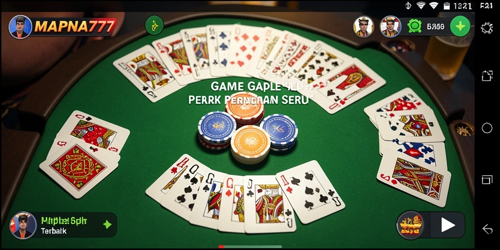 Tampilan gameplay seru di MAPNA777, menanti Anda untuk bermain Gaple.