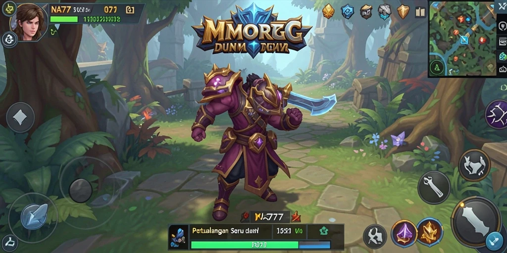 Screenshot gameplay NA777 yang menampilkan aksi seru di dunia MMORPG.