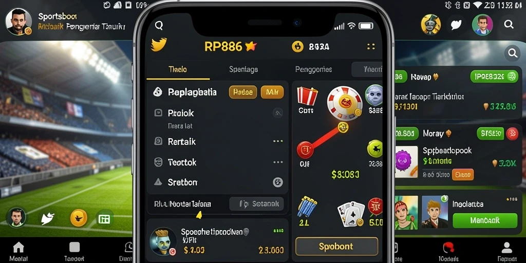 Screenshot utama RP886 menunjukkan pengalaman betting yang menarik dan interaktif.