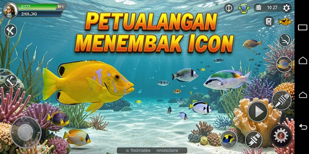 Tampilan gameplay SIA777 dengan berbagai jenis ikan berwarna-warni.
