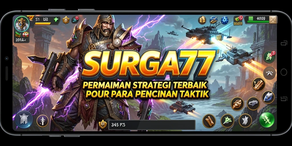 Gameplay strategi seru dalam SURGA77 menunjukkan aksi pertempuran yang epik.