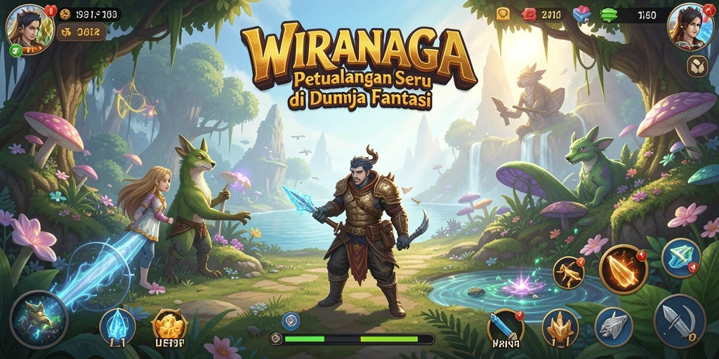 Tampilan gameplay WIRANAGA yang mendebarkan dan penuh aksi.